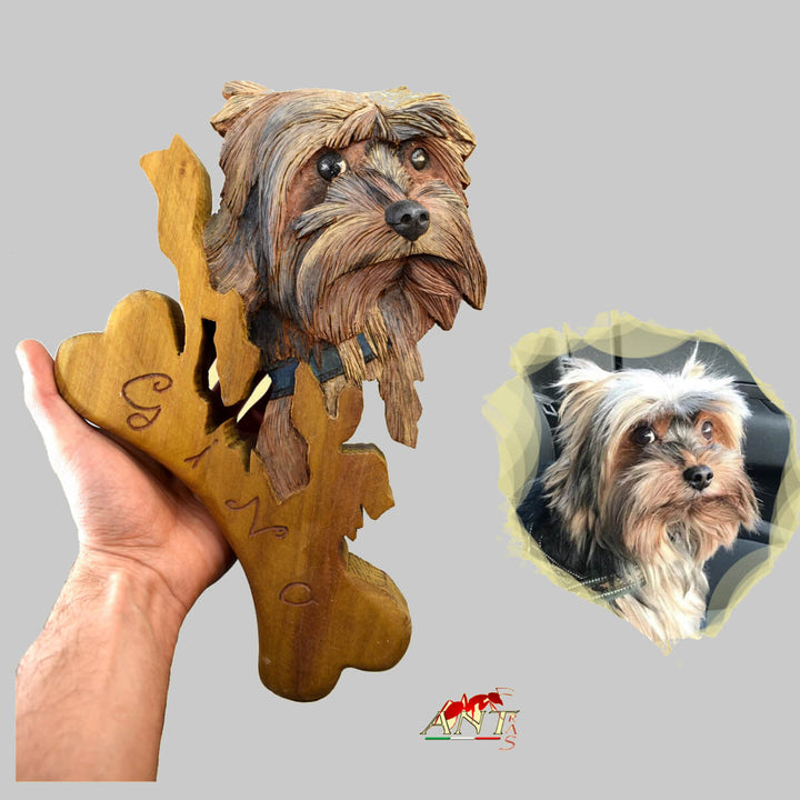 pets wood sculpture