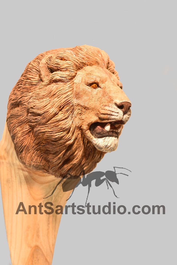 lion head sculpture