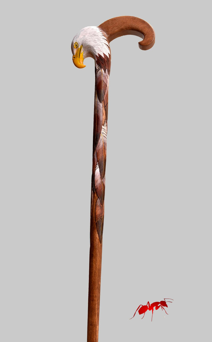 carved canes bird head