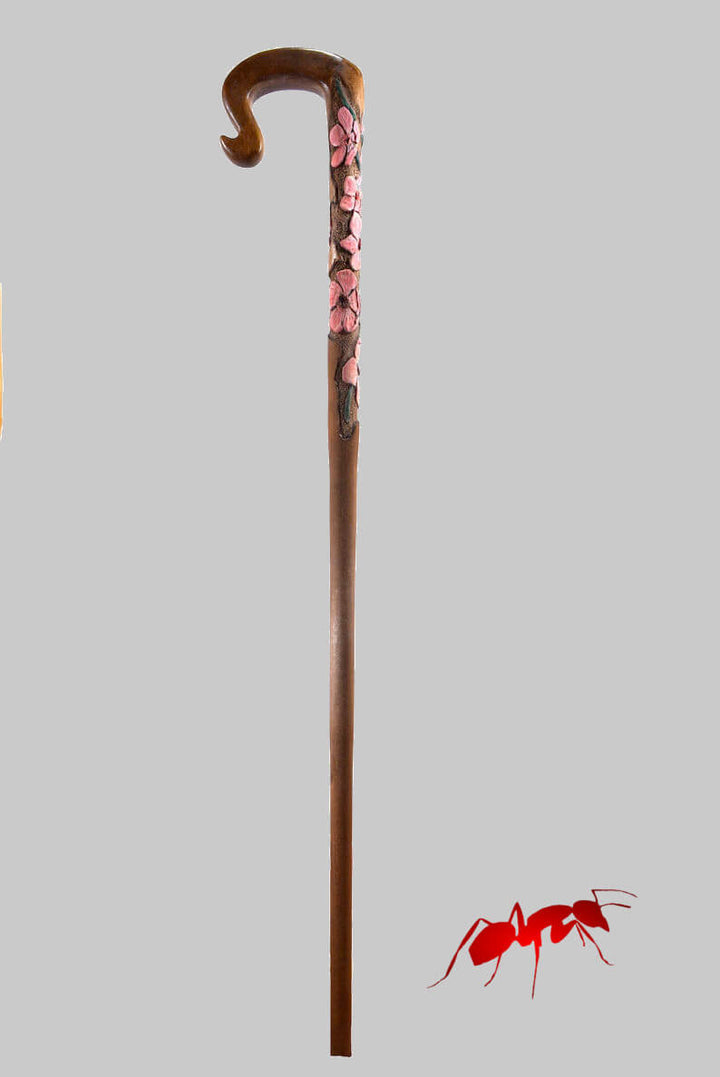 Wooden walking canes,custom cane cherry flower | AntSarT