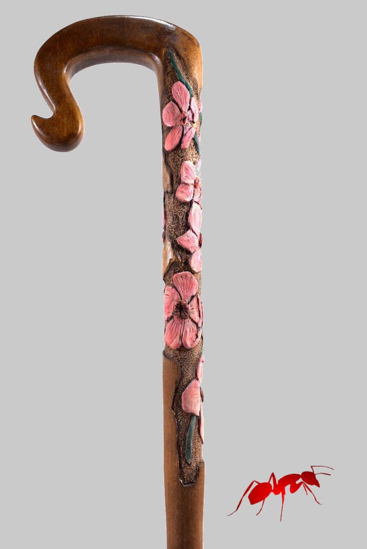 Wooden walking canes,custom cane cherry flower | AntSarT