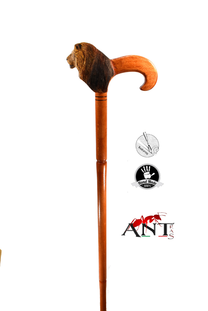 lion handle walking cane
